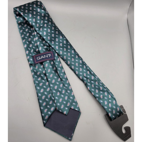 Gant Other - GANT Men's Silk Tie Green Teal Paisley Blue Red Classic Neck Tie 3.5"